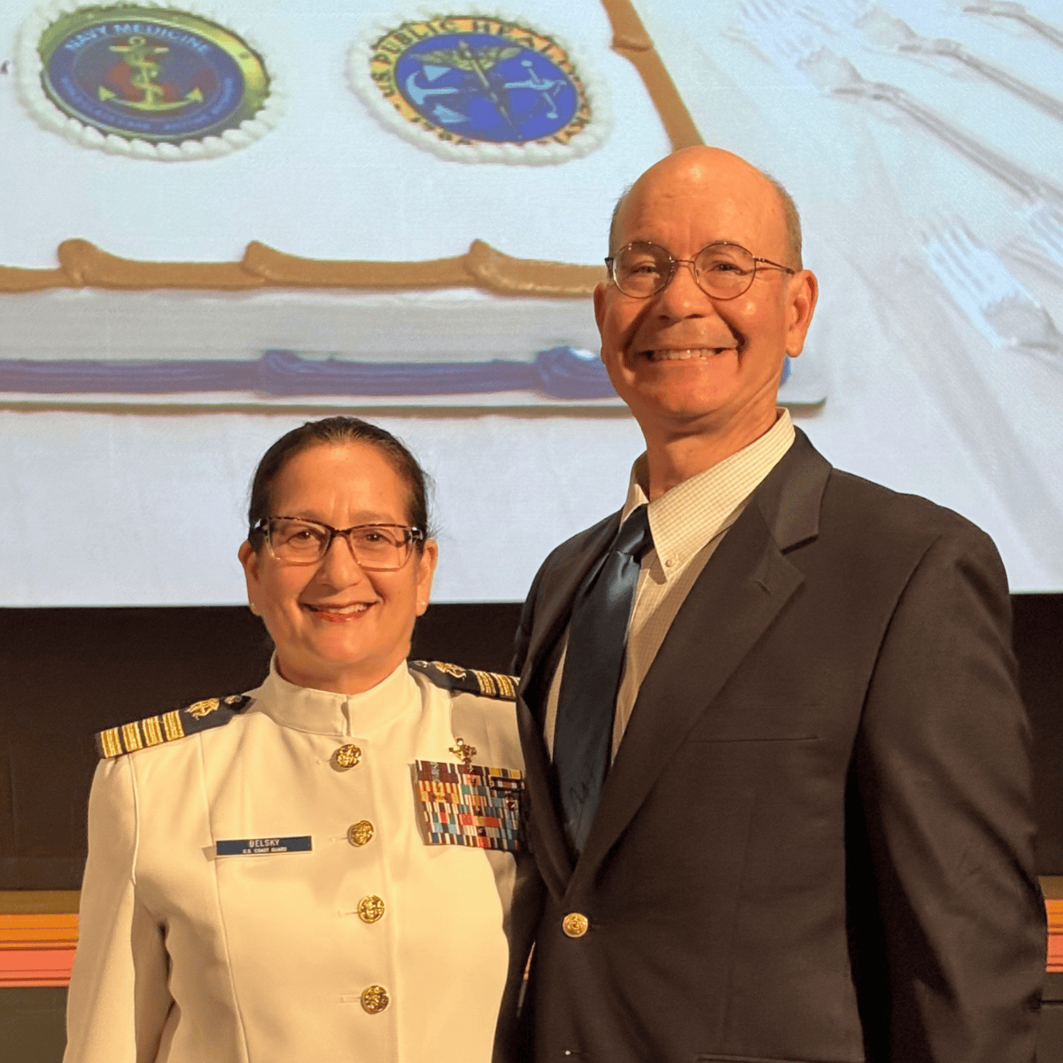 Candidate in uniform with Husband