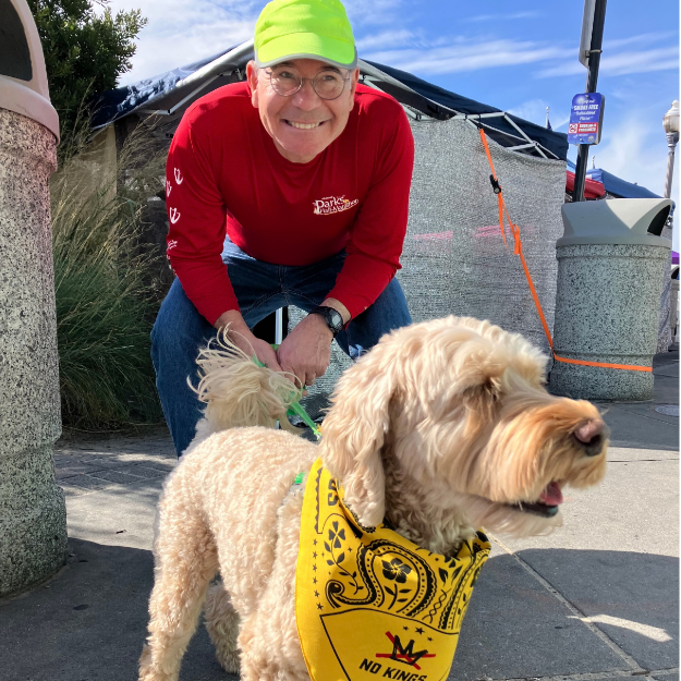 Debbie's husband Greg at the No King's March